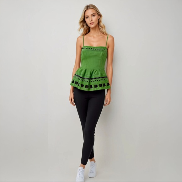 Anthropologie X Maeve Seaborne Corset Peplum Tank - Picture 3 of 11